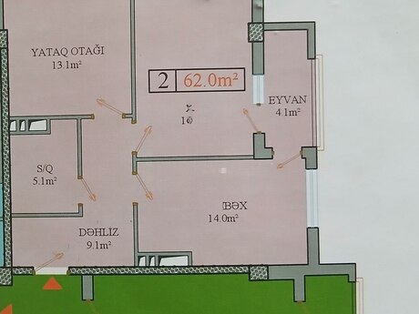 2 otaqlı mənzil, 66 m², Suraxanı: 110 000 ₼ 4
