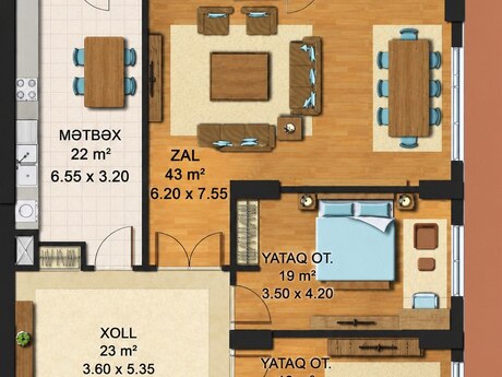 3-room apartment, 162 m², Xətai: 635 000 ₼ 3