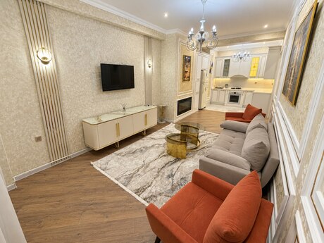 Nəsimidə 2 otaqlı yeni tikili mənzil kirayə verilir, 70 m², 1 300 AZN/ay, şəkil 2 / 7