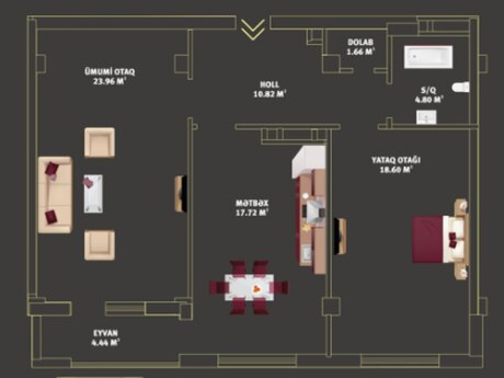 3-комнатная квартира, 114 м², Olympus Nobel: 225 000 ₼ 3