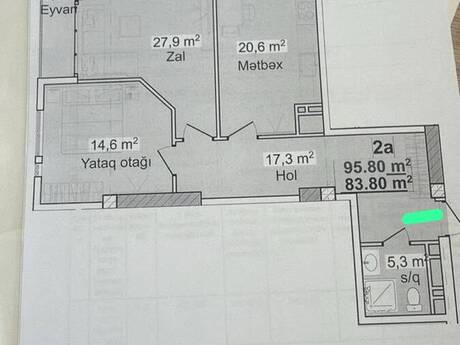Avant Vista kompleksində 2 otaqlı yeni tikili mənzil satılır, 95,8 m², 230 000 AZN, şəkil 4 / 12