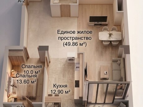 2-room apartment, 76,7 m², Qara Qarayev: 210 000 ₼ 2