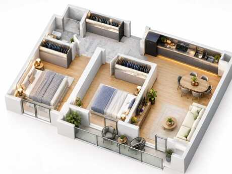 Yasamalda 3 otaqlı yeni tikili mənzil satılır, 73 m², 220 000 AZN, şəkil 5 / 6