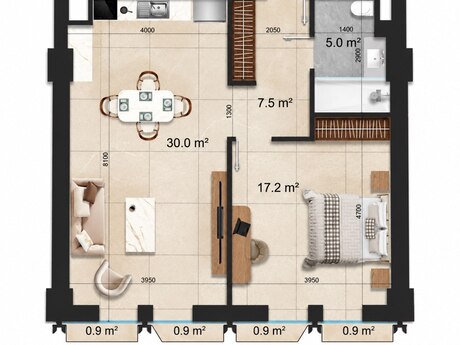 2-комнатная квартира, 75 м², Nardaran: 539 478 ₼ 4