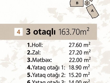 4 otaqlı mənzil, 164 m², Bakıxanov: 327 000 ₼ 4