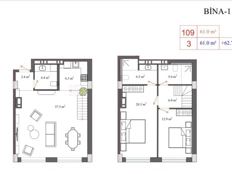 3-room apartment, 124 m², Whitestone Beach: 565 000 ₼ 5