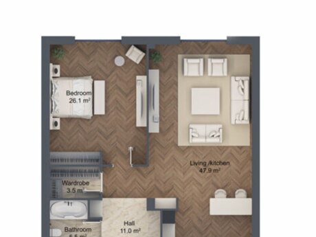 2-room apartment, 109 m², Xəzər: 450 000 ₼ 4
