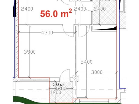 1 otaqlı mənzil, 56 m², Qaraçuxur: 128 800 ₼ 2