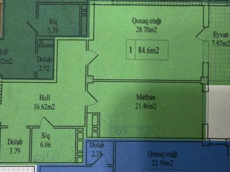 1-room apartment, 84,6 m², Nəriman Nərimanov: 241 110 ₼ 2