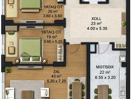 4-room apartment, 185 m², Ağ şəhər: 823 000 ₼ 2