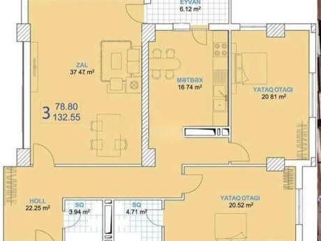 3 otaqlı mənzil, 133 m², Nəriman Nərimanov: 412 000 ₼ 3