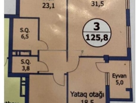 3-room apartment, 126 m², Nəriman Nərimanov: 385 000 ₼ 3