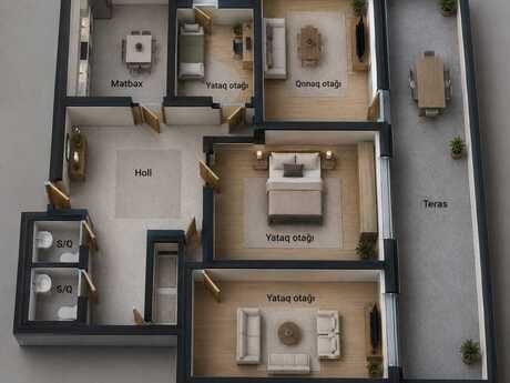 4 otaqlı mənzil, 171 m², 28 May: 368 000 ₼ 4