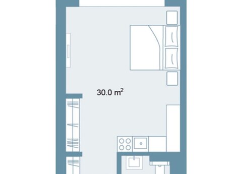 1-комнатная квартира, 55,6 м², Nardaran: 127 000 ₼ 2