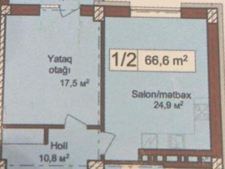 2-room apartment, 66,6 m², Həzi Aslanov: 143 500 ₼ 2