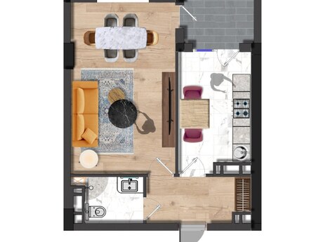 1-room apartment, 52,3 m², Binəqədi Park Residence: 91 612 ₼ 5