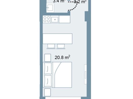1-комнатная квартира, 40 м², Nardaran: 91 500 ₼ 2