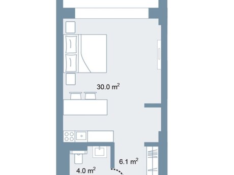 1 otaqlı mənzil, 56,2 m², Nardaran: 133 700 ₼ 2