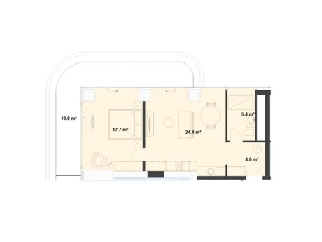2-room apartment, 81,6 m², Nardaran: 227 500 ₼ 2