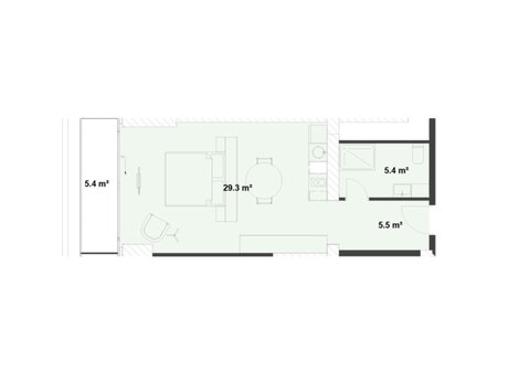 1-комнатная квартира, 56,1 м², Nardaran: 160 000 ₼ 2