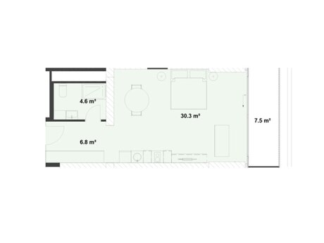 1-room apartment, 57,7 m², Nardaran: 181 000 ₼ 2