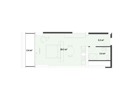 1 otaqlı mənzil, 56,1 m², Nardaran: 176 000 ₼ 2