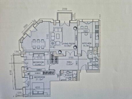 3 otaqlı mənzil, 137 m², Ağ şəhər: 580 000 ₼ 2