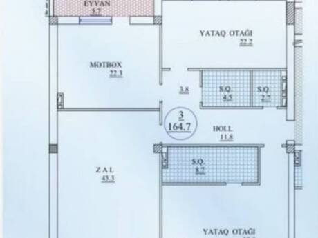 4-комнатная квартира, 165 м², Sahil: 840 000 ₼ 4