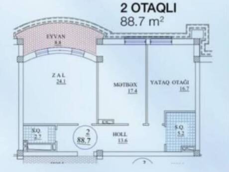 2 otaqlı mənzil, 88,7 m², Sahil: 460 000 ₼ 4