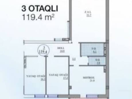 3 otaqlı mənzil, 119 m², Sahil: 610 000 ₼ 4