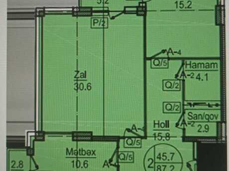 2-room apartment, 87,7 m², 28 May: 185 000 ₼ 3
