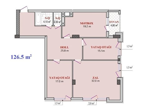 Продаётся 3-комнатная квартира в новостройке, ЖК Grand Plaza, 127 м², 419 000 AZN, фото 2 / 7
