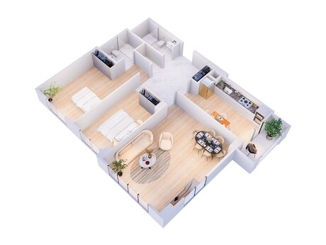 City Garden kompleksində 3 otaqlı yeni tikili mənzil satılır, 107 m², 350 000 AZN, şəkil 2 / 5