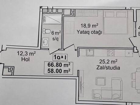 Avant Park kompleksində 2 otaqlı yeni tikili mənzil satılır, 67 m², 175 000 AZN, şəkil 5 / 5