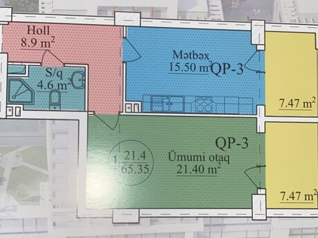 Продаётся 2-комнатная квартира в новостройке, Nəriman Nərimanov, 65 м², 180 000 AZN, фото 2 / 4