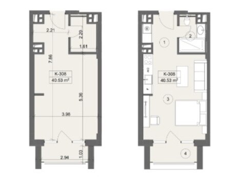 Sea Breezedə 1 otaqlı yeni tikili mənzil satılır, 41 m², 124 000 AZN, şəkil 3 / 10