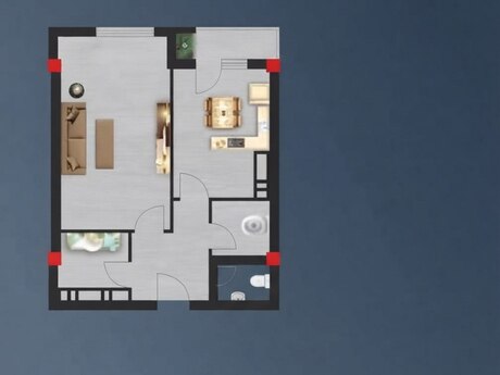 Xətaidə 2 otaqlı yeni tikili mənzil satılır, 56 m², 125 000 AZN, şəkil 3 / 5