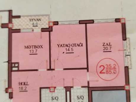 Продаётся 2-комнатная квартира в новостройке, Binəqədi, 85 м², 204 000 AZN, фото 2 / 12