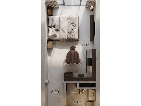 1-комнатная квартира, 39,2 м², Digital Residence: 236 510 ₼ 2