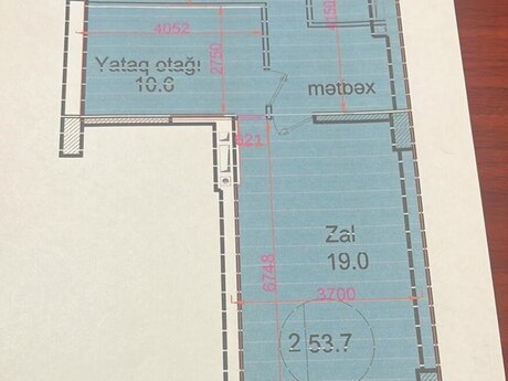 Nəriman Nərimanovda 1 otaqlı yeni tikili mənzil satılır, 54 m², 112 000 AZN, şəkil 3 / 4