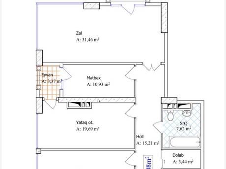 3-room new-build apartment for sale in Triumph Palace, 113 m², 350 000 AZN, photo 3 / 7