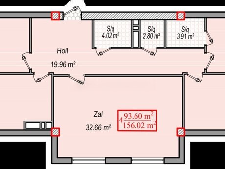 Azadlıq Prospektidə 4 otaqlı yeni tikili mənzil satılır, 156 m², 425 000 AZN, şəkil 2 / 10