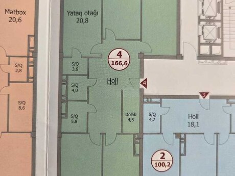 Nəriman Nərimanovda 4 otaqlı yeni tikili mənzil satılır, 167 m², 515 000 AZN, şəkil 5 / 10