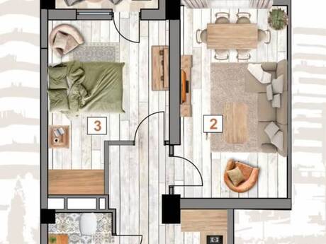 Продаётся 2-комнатная квартира в новостройке, Bakıxanov, 56 м², 134 000 AZN, фото 3 / 5