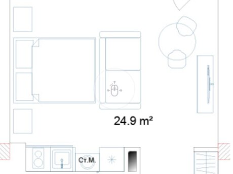 Sea Breezedə 1 otaqlı yeni tikili mənzil satılır, 53,6 m², 277 919 AZN, şəkil 4 / 4
