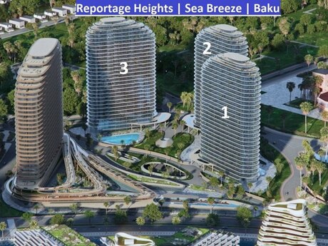 Reportage Heights kompleksində 1 otaqlı yeni tikili mənzil satılır, 33 m², 160 000 AZN, şəkil 4 / 6