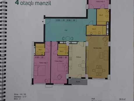 4-room new-build apartment for sale in BCR Khatai residence, 201 m², 810 000 AZN, photo 3 / 8
