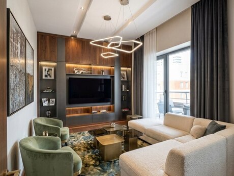 Grand Hayat kompleksində 3 otaqlı yeni tikili mənzil kirayə verilir, 145 m², 1 000 AZN/ay, şəkil 2 / 5