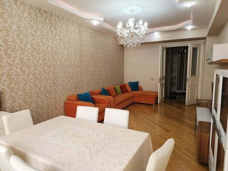 2-room new-build apartment for rent in Elmlər Akademiyası, 110 m², 1 200 AZN/mo, photo 3 / 12