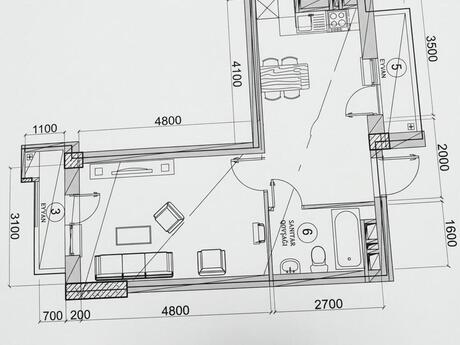 Hövsanda 2 otaqlı yeni tikili mənzil satılır, 40 m², 98 700 AZN, şəkil 4 / 9